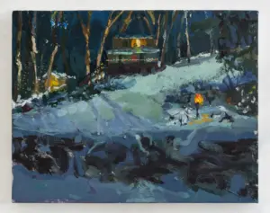 Susanna Coffey, <em>The House Next Door</em>, 2/26, 2026, Oil on linen, 11 X 14 inches @Susanna Coffey painting