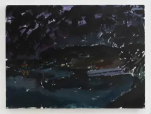Susanna Coffey, Night Fishing, 2023, Oil on linen, 18 X 24 inches ©Susanna Coffey painting